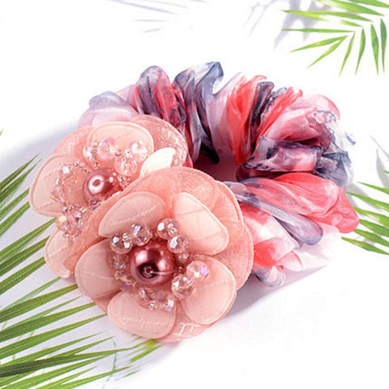 Women's Flower Hair Band Rubber Band Jewelry