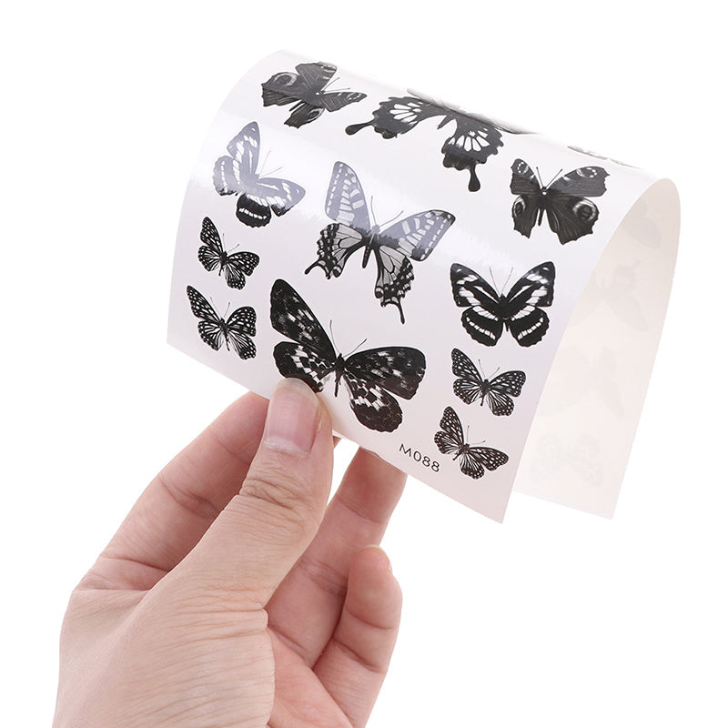 Black Butterfly Clavicle Concealer Waterproof Long-Lasting Tattoo Sticker