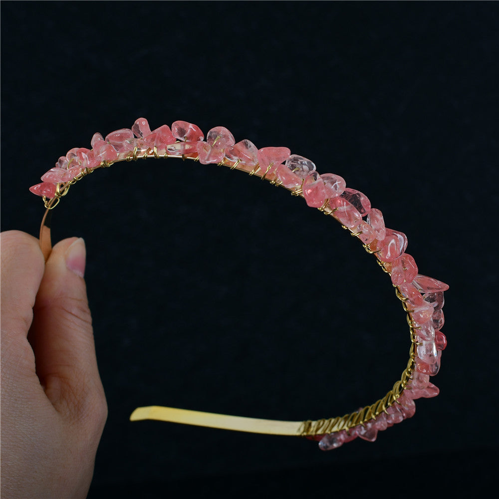 Crystal Amethyst Bridal Hair Comb Headband