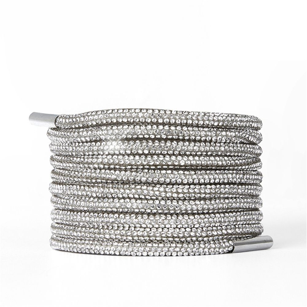 1PC Rhinestone Shoelaces Casual Sneaker Round Shoe Laces