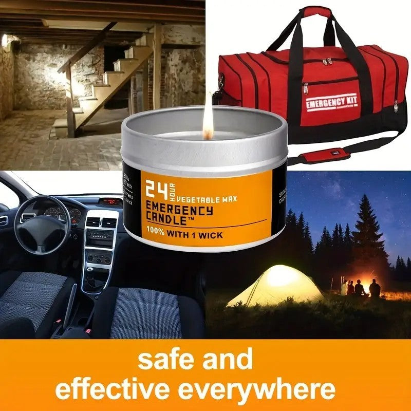 4 Smokeless Windproof Emergency Candles, Emergency Disaster Prevention Candles, Suitable For Indoor And Outdoor Use, Perfect For Outdoor Parties, Hiking, Camping, Emergency Lighting