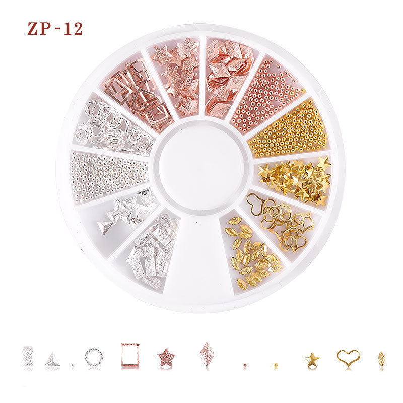 Nail Ornament Star Moon Rivet Hollow-Out Alloy Nails Decoration