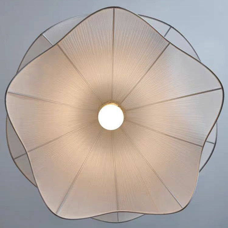 Bedroom Light Yarn Petal Chandelier Living Room Study Fabric Lamp