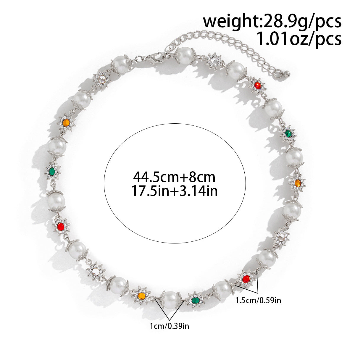 Hip Hop Niche Exaggerated Diamond Studded Cross Necklace