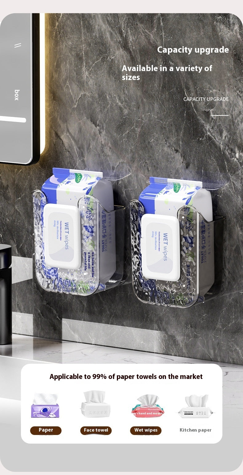 Punch-Free Light Luxury Wall-Mounted Wipes Storage Box