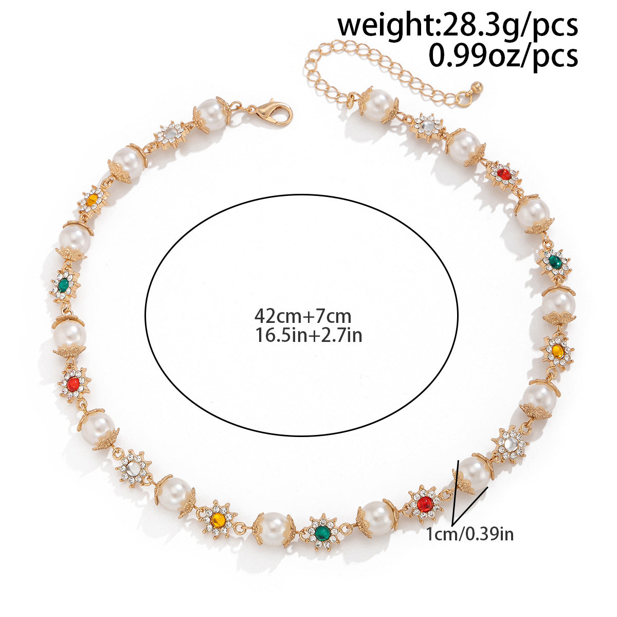 Hip Hop Niche Exaggerated Diamond Studded Cross Necklace