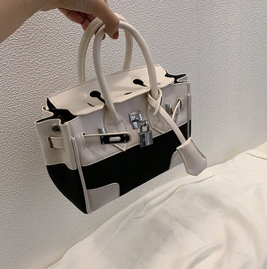 Classic Platinum Pack Fashion Tote Contrast Shoulder Messenger Bag Women's Bag