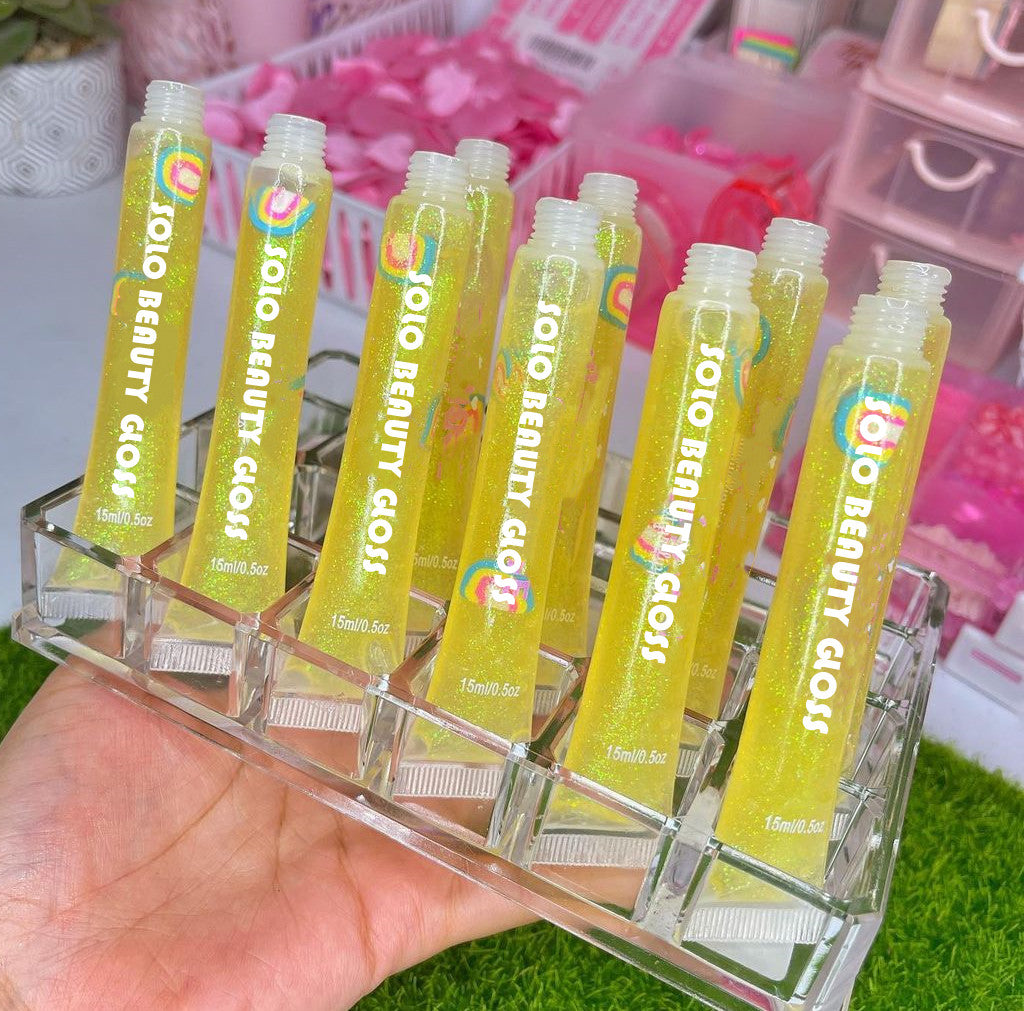 Children's Stage Makeup Cosmetics Transparent Tube Lip Glaze