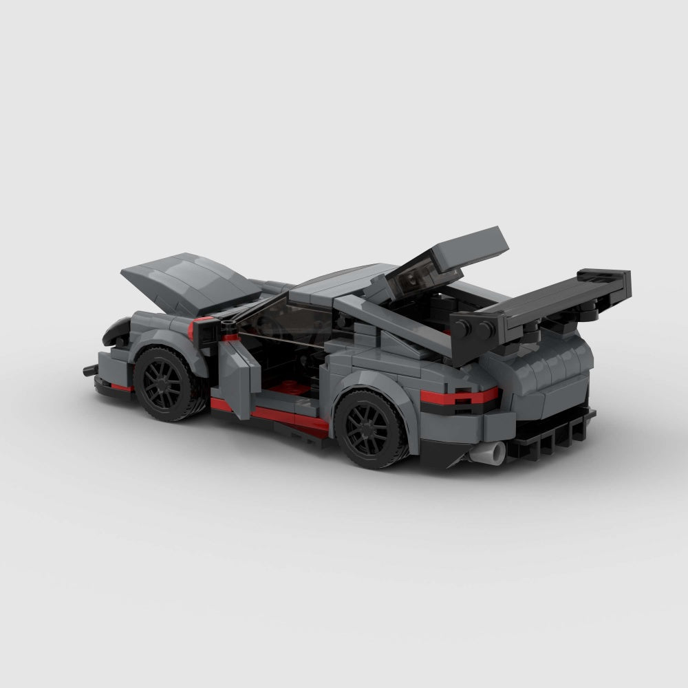 374PCS Gray Sports Car Building Blocks,Speed Champions Cars Blocks Building Sets Toys