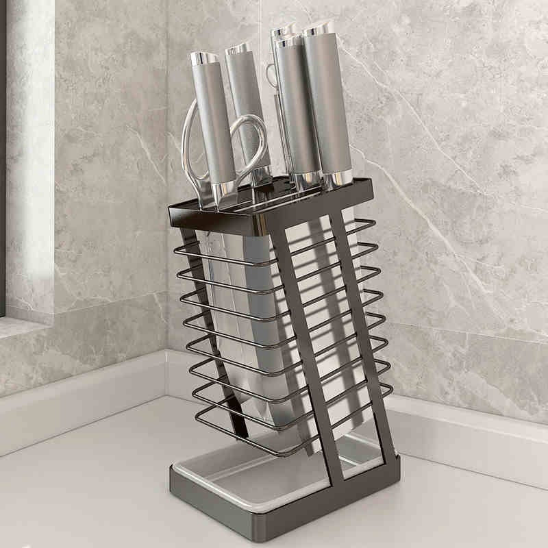 304 Stainless Steel Kitchen Knife Holder Household Draining Table