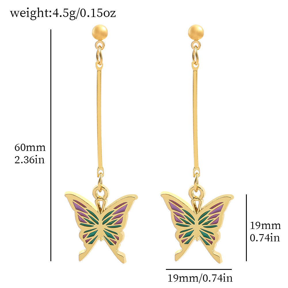 Butterfly Tassel Butterfly Earrings Niche