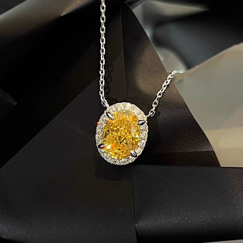 Artificial Yellow Diamond Argyle Diamond Pendant