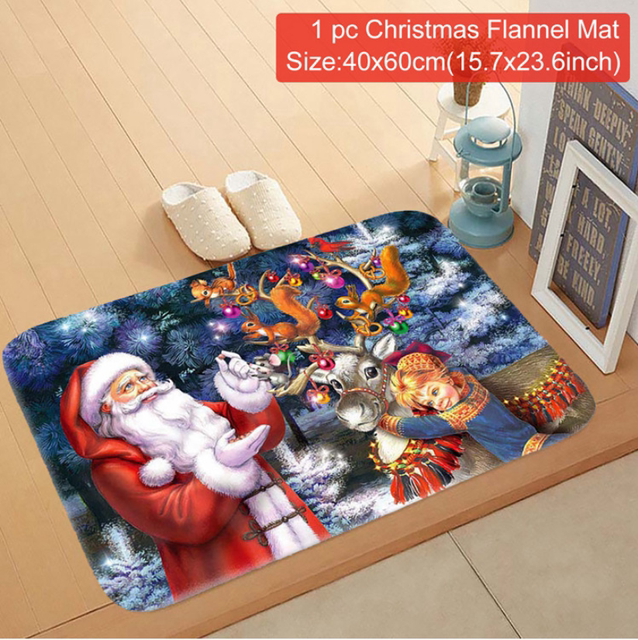 Outdoor Cotton Rug For Santa Claus Celebration