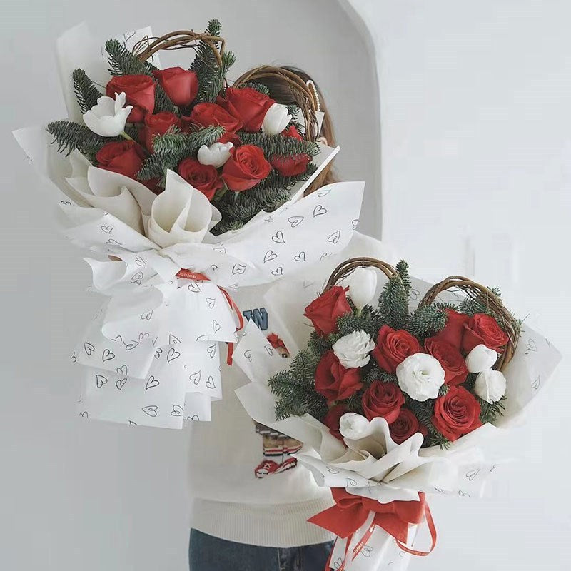 Waterproof Rose Flower Bouquet Wrapping Paper