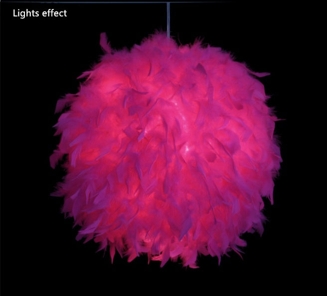 Round Feather Chandelier