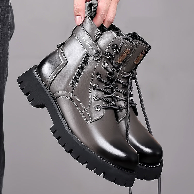 Mens Fashion Thick-Soled High-Top Wearable Martin Boots