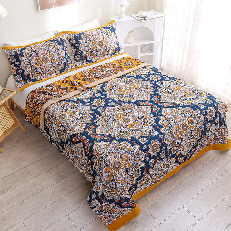 Cotton Multi-Layer Gauze Towel Quilt Three-Piece Set