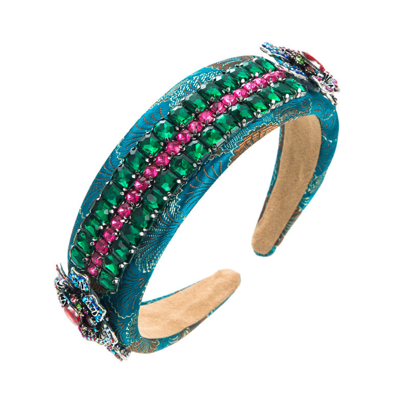 Women's Personalized Floral Heavy-duty Diamond Headband