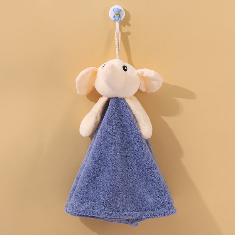 Coral Velvet Hanging Rabbit Towel