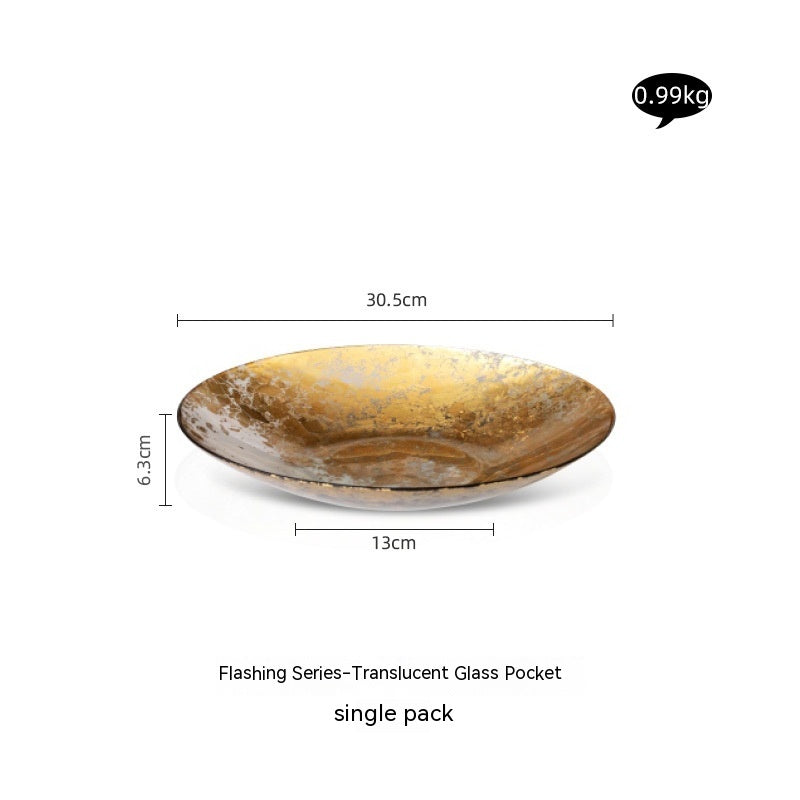 High-End And Fashionable Fruit Plate Large Crystal Glass Plate