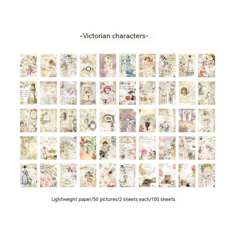 Beautiful Material Paper Book Wind Biography Letter Series