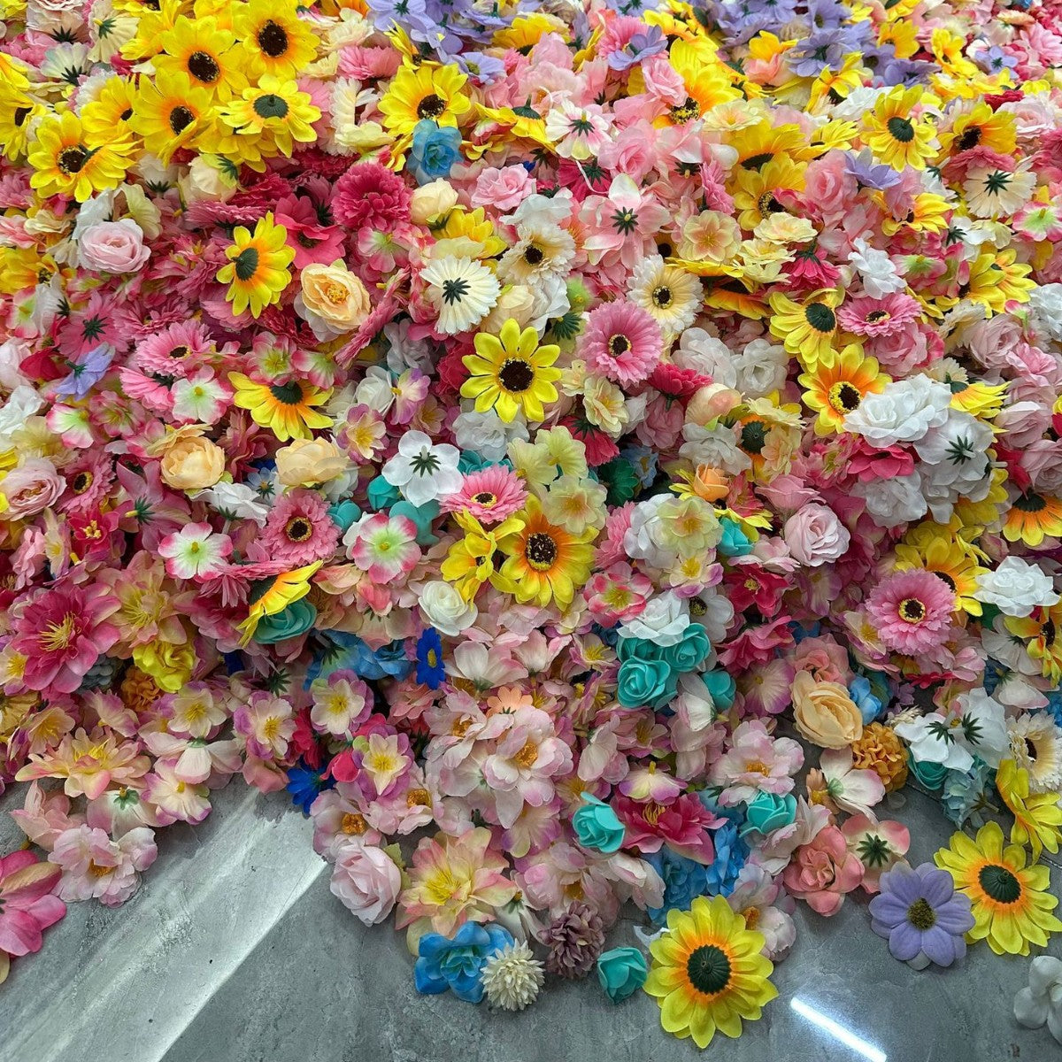 Suspended Flower Door Curtain Environment Creation Photo Punch-In Artificial Flower Curtain Petal Rain Waterfall Flower Scene Layout Decoration