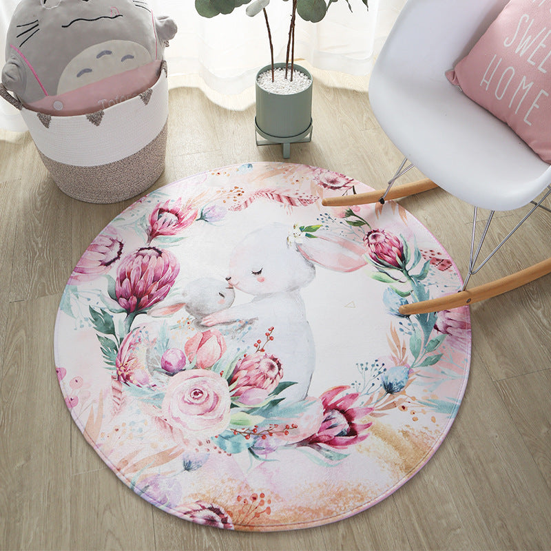 New Printed Round Rug Living Room Cartoon
