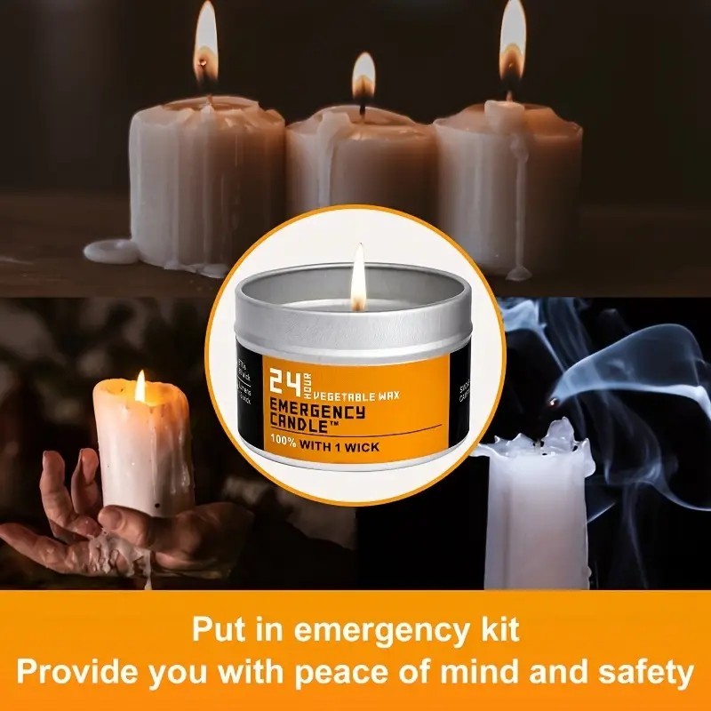 4 Smokeless Windproof Emergency Candles, Emergency Disaster Prevention Candles, Suitable For Indoor And Outdoor Use, Perfect For Outdoor Parties, Hiking, Camping, Emergency Lighting