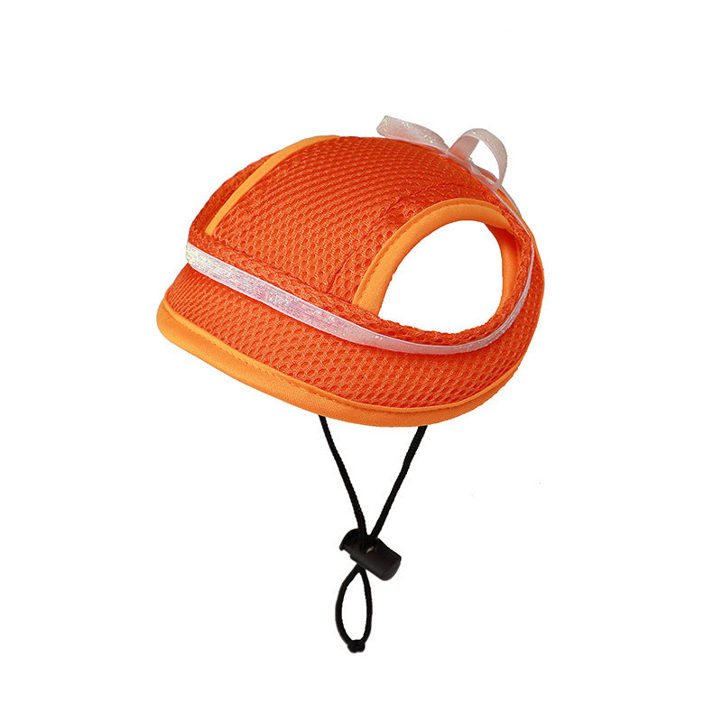 Breathable Sun-proof Bowknot Leaking Ears Pet Hat