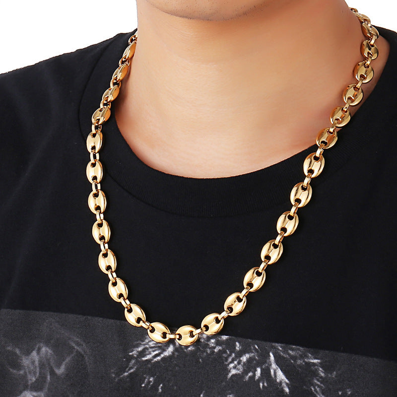 Stainless Steel Coffee Bean Necklace