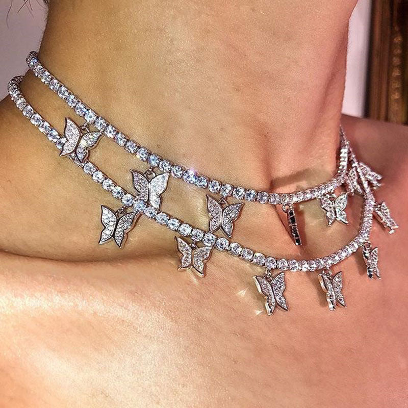 Geometric Rhinestone Necklace