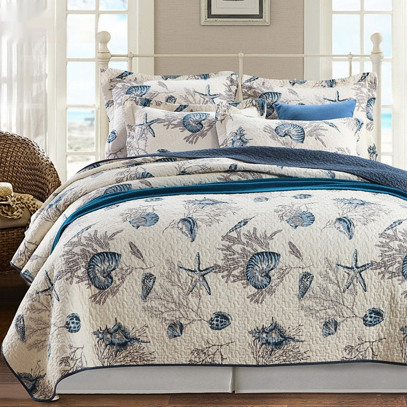 Bedding Pure Cotton Quilt Air-Conditioning Summer Cooling Duvet Three-Piece Set