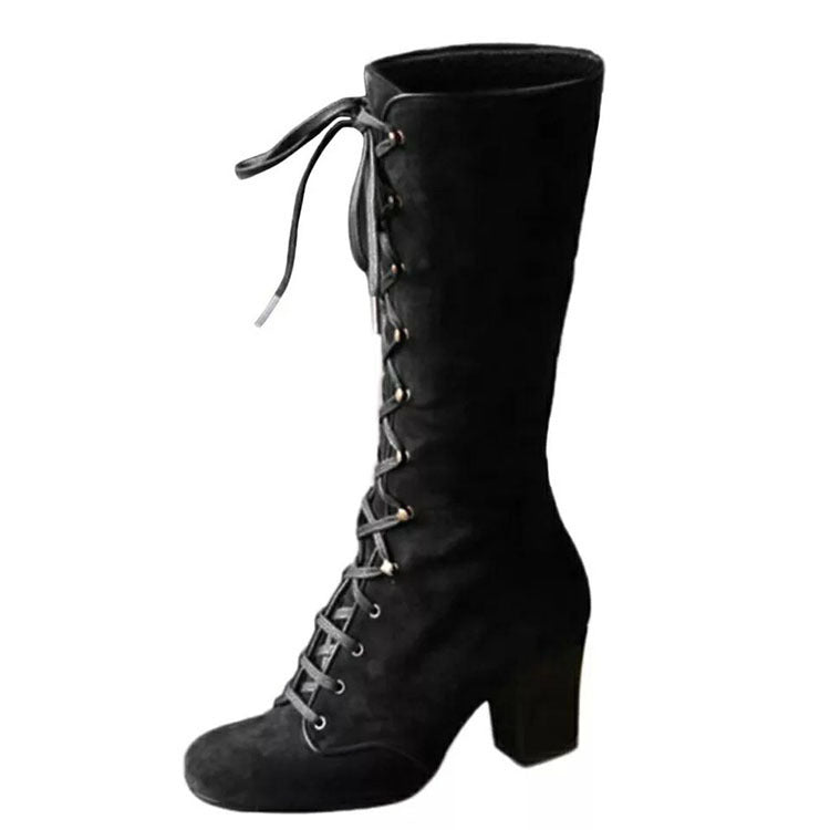 Front Lace-Up Rider Boots