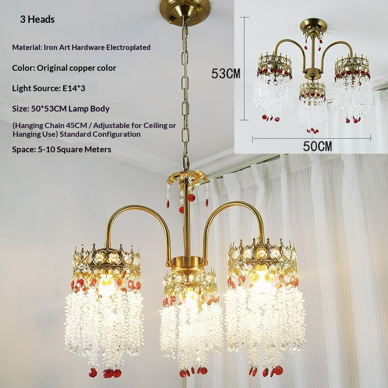French Vintage Crystal Chandelier For The Living Room