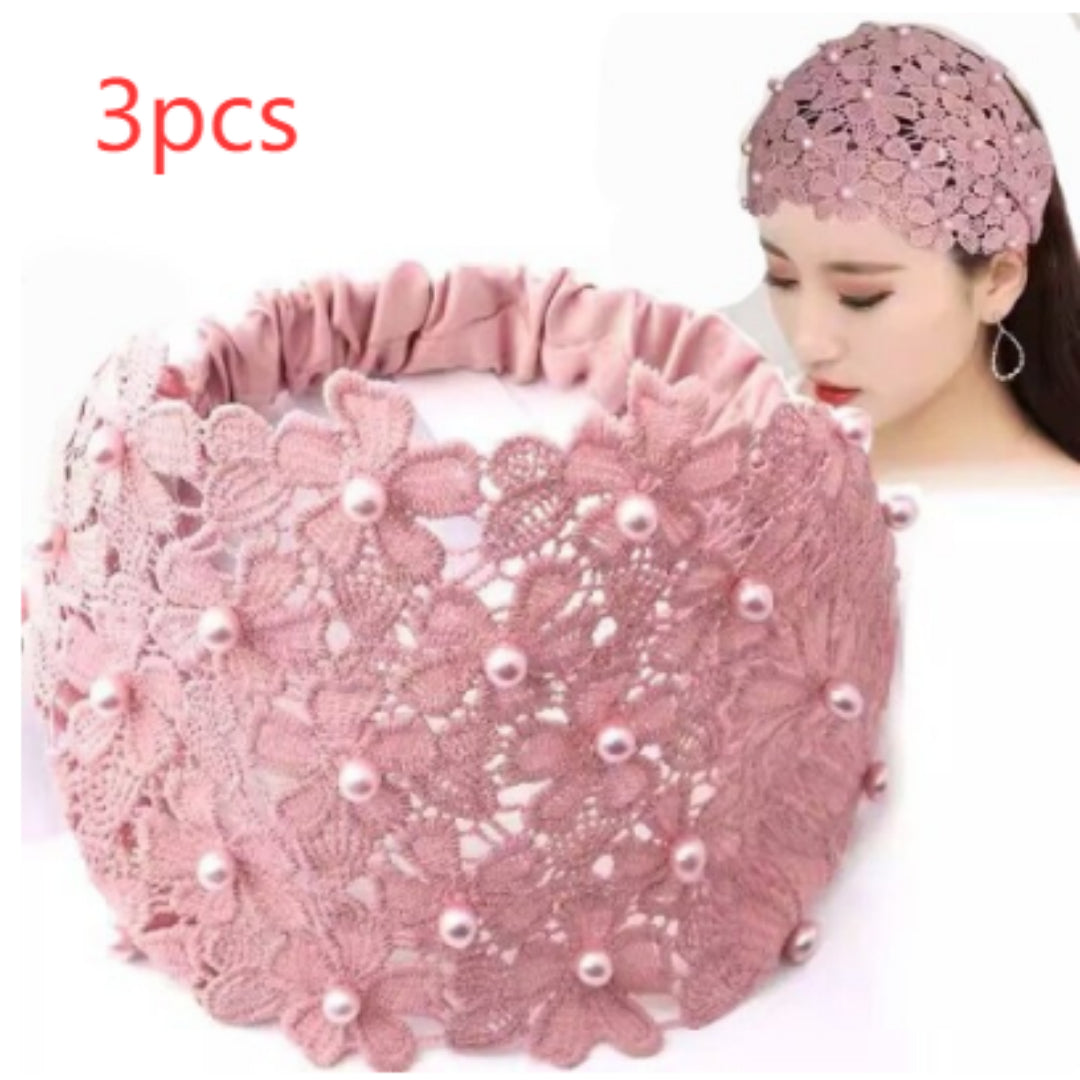 Hollow Hair Band Beaded Douyin Online Influencer Wide Edge