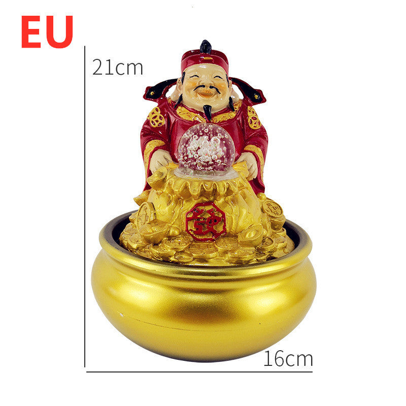 Feng Shui Wheel Crystal Ball Water Fountain Mini