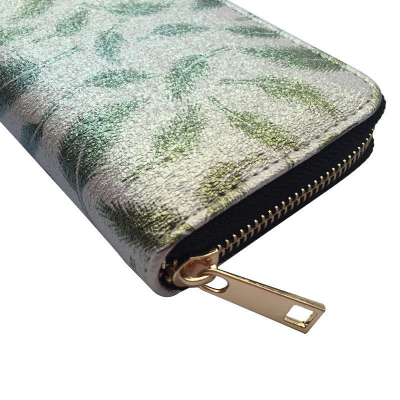 Fashion Ladies Long Wallet Feather