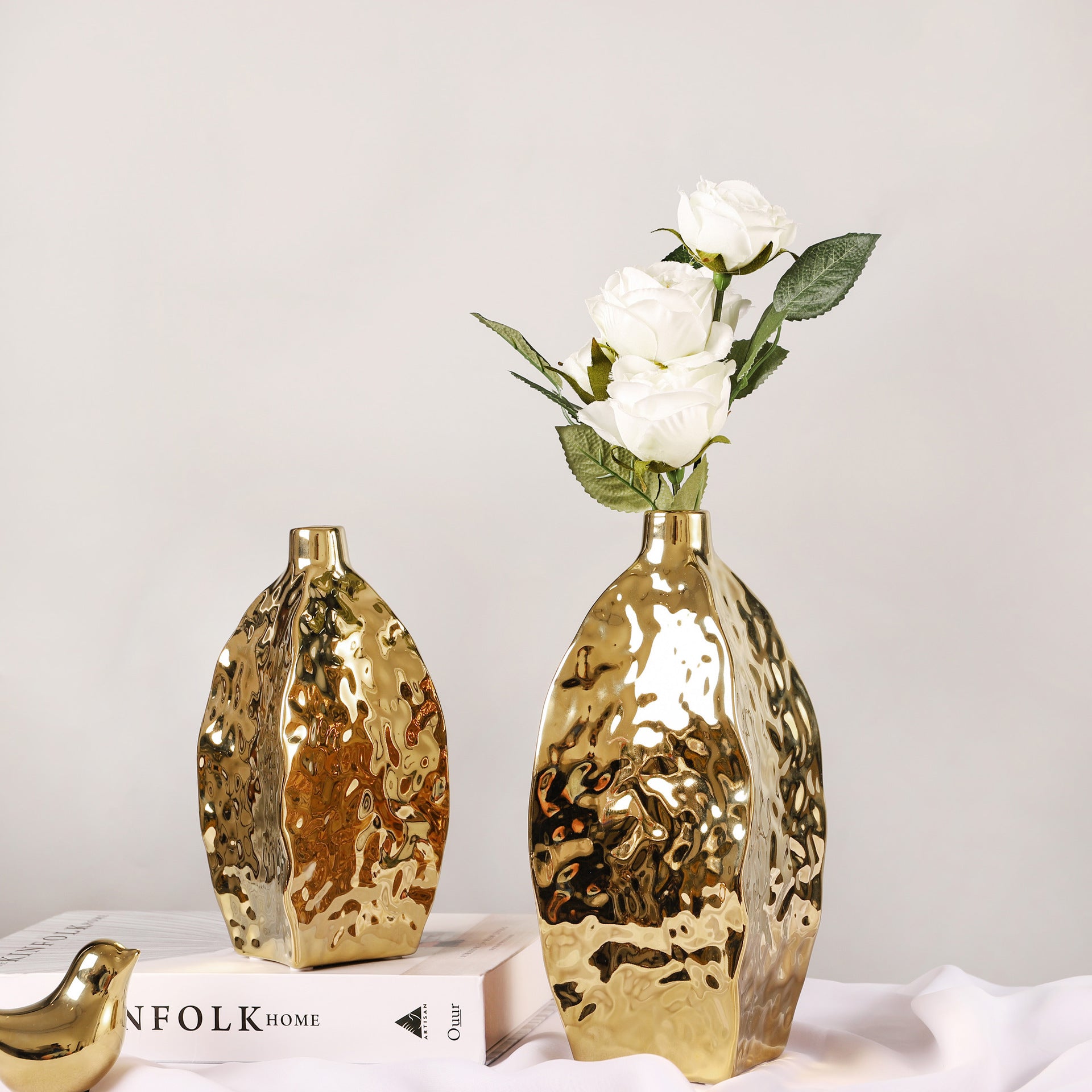 Irregular Creative Ceramic Vase Home Flower Arrangement Ornaments