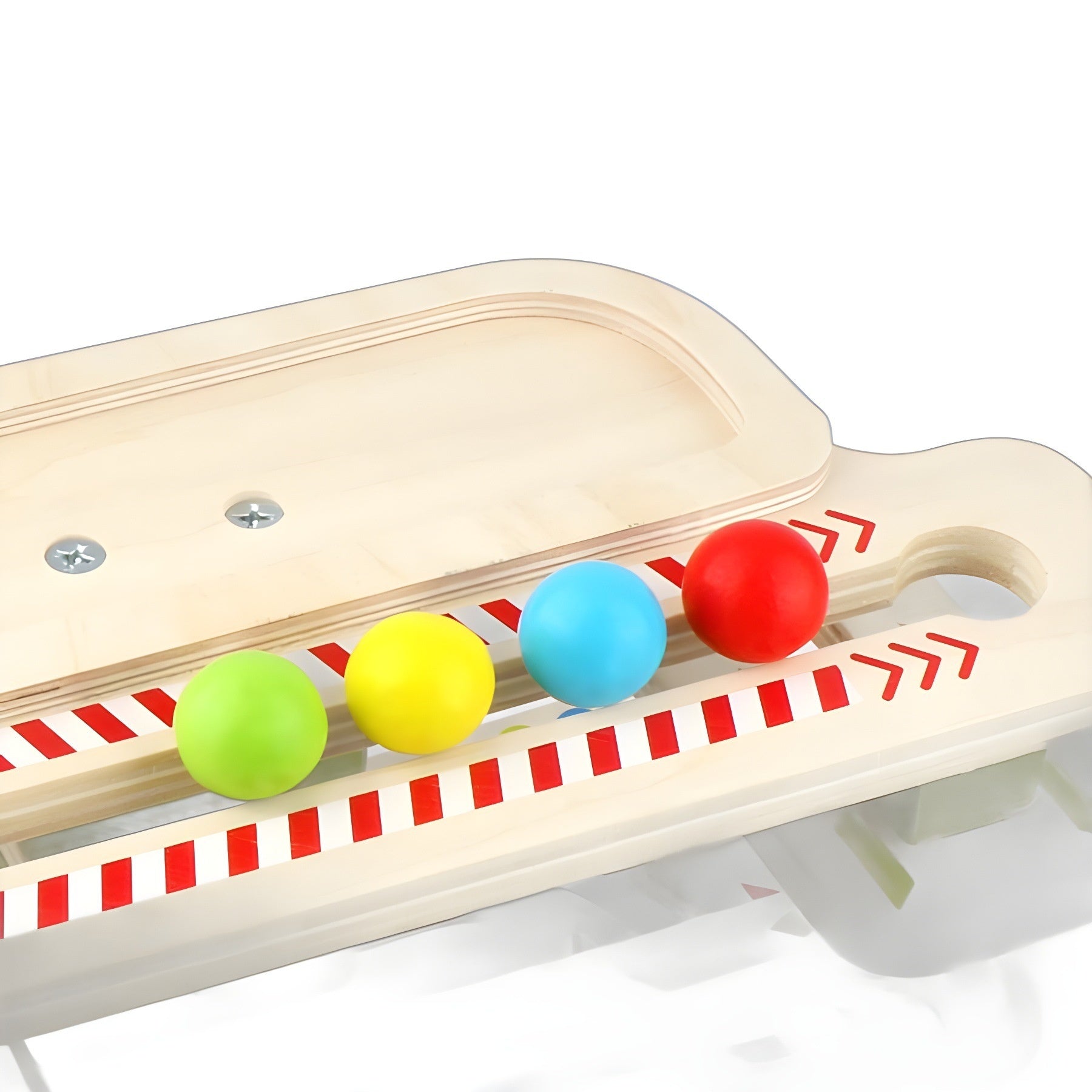 Toddler Wooden Roller Coaster Track Race Marble Building Blocks