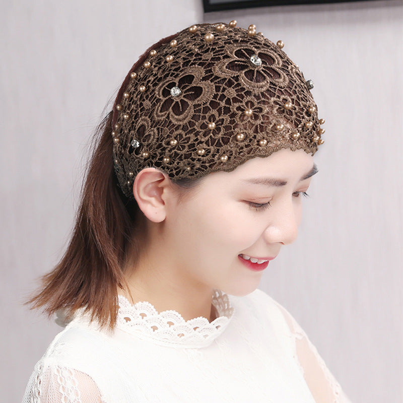Hollow Hair Band Beaded Douyin Online Influencer Wide Edge