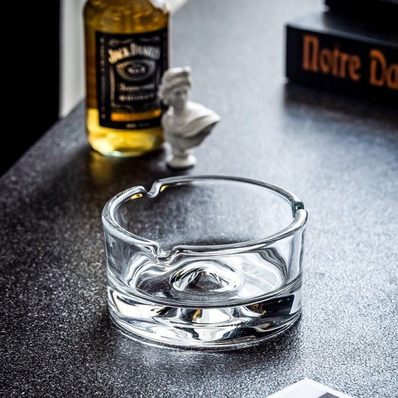 Medusa Plating Ashtray Crystal Glass