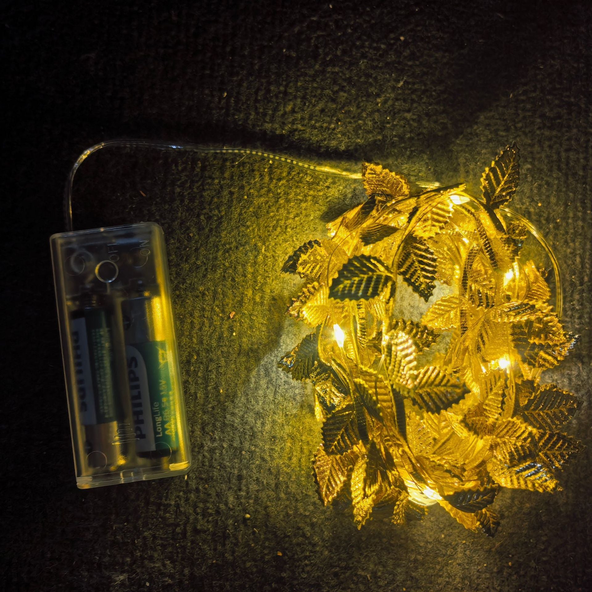 Christmas Decoration LED Golden Leaf Light