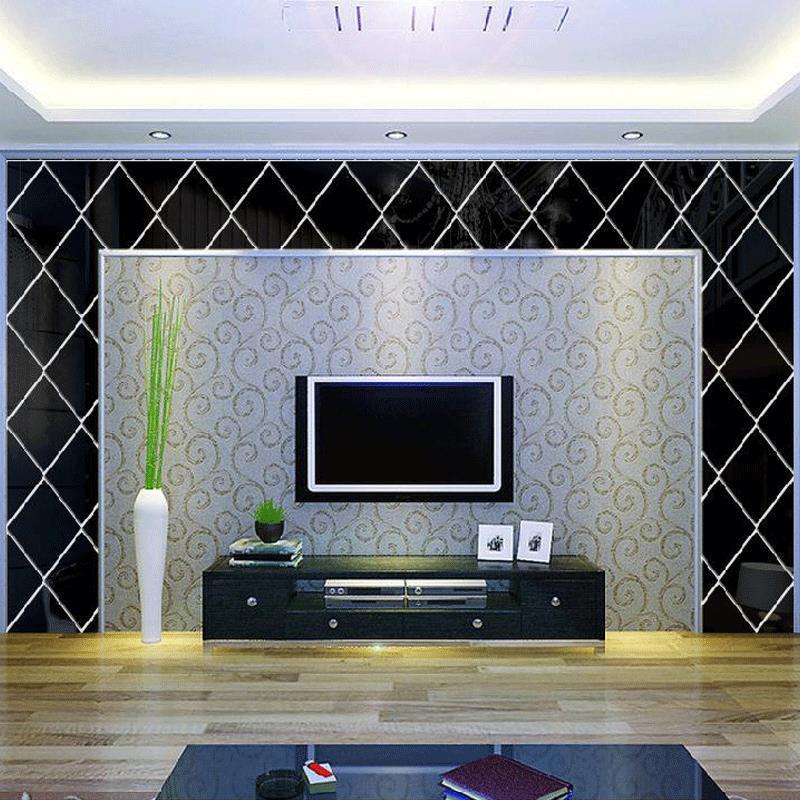 Acrylic 3D Stereo Mirror Wall Sticker Self-adhesive Creative Living Room