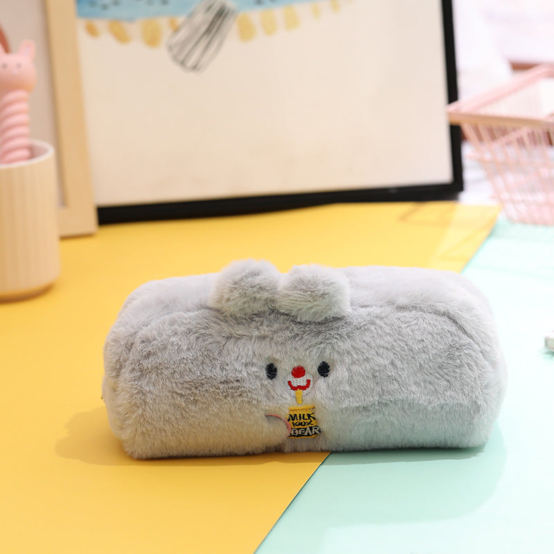 Ins Japanese High-value Plush Bear Pen Bag Korean