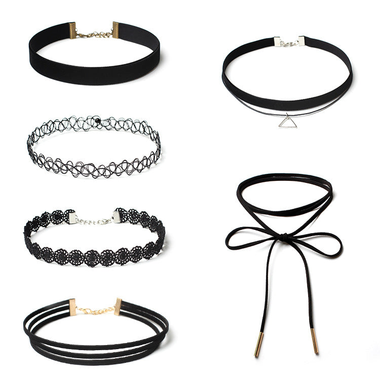 Simple Lolita Fake Collar Collar Necklace Combination Set
