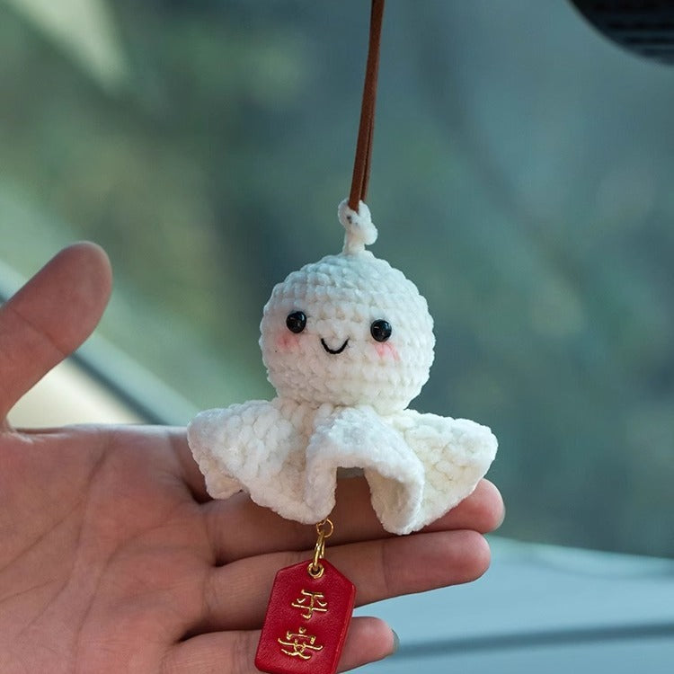 Cute Sunny Day Doll Plush Car Pendant For Rearview Mirror Bring Peace And Good Luck