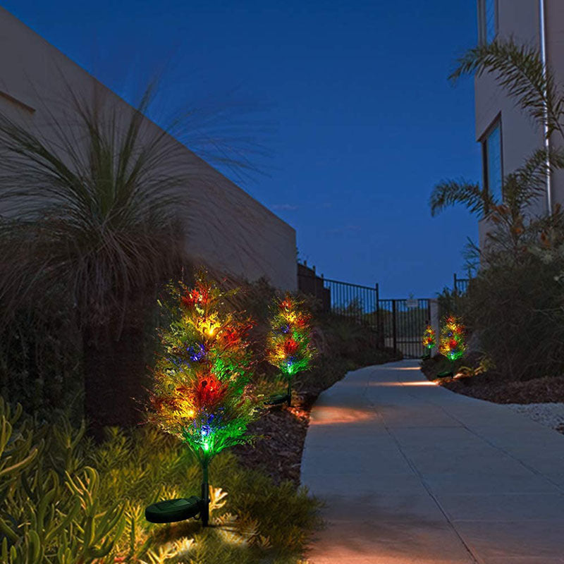 Solar-powered Christmas Lights Pine And Cypress Trees