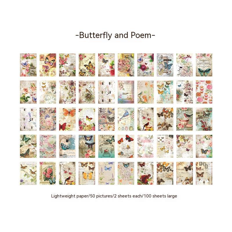 Beautiful Material Paper Book Wind Biography Letter Series