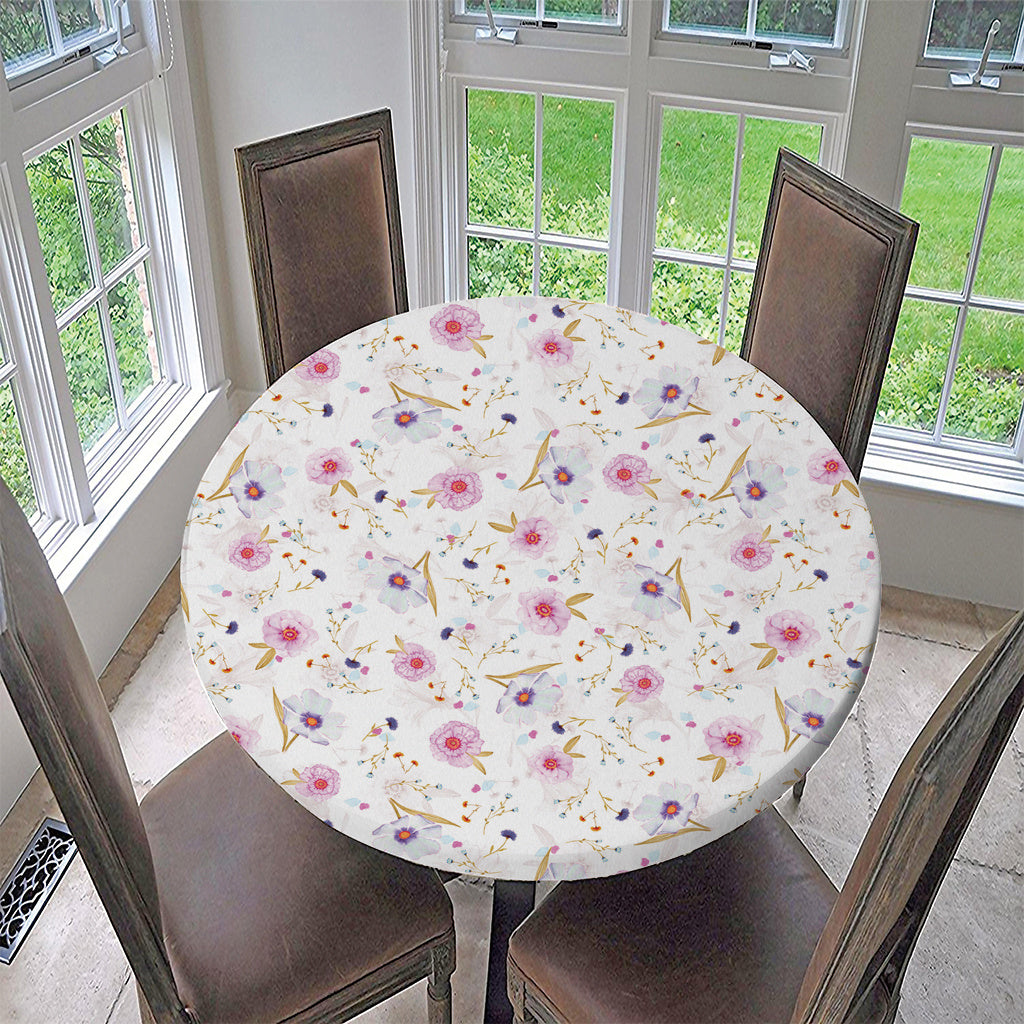 Round Elasticated Side Living Room Coffee Table Waterproof Tablecloth