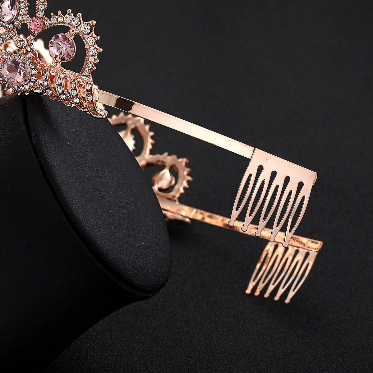 Rose Gold Bridal Crown Wedding Dress Accessories